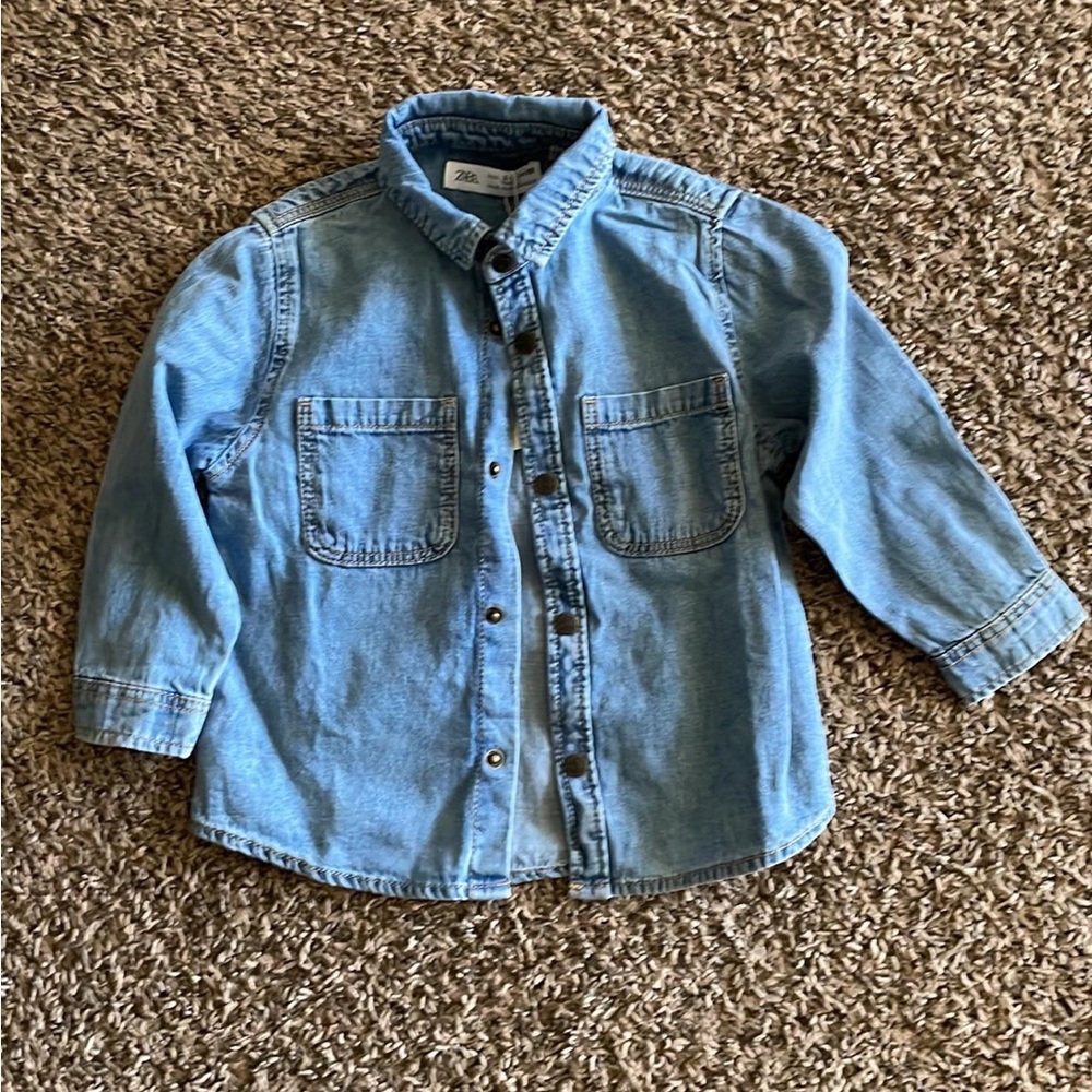 Zara Denim Toddler Button Down